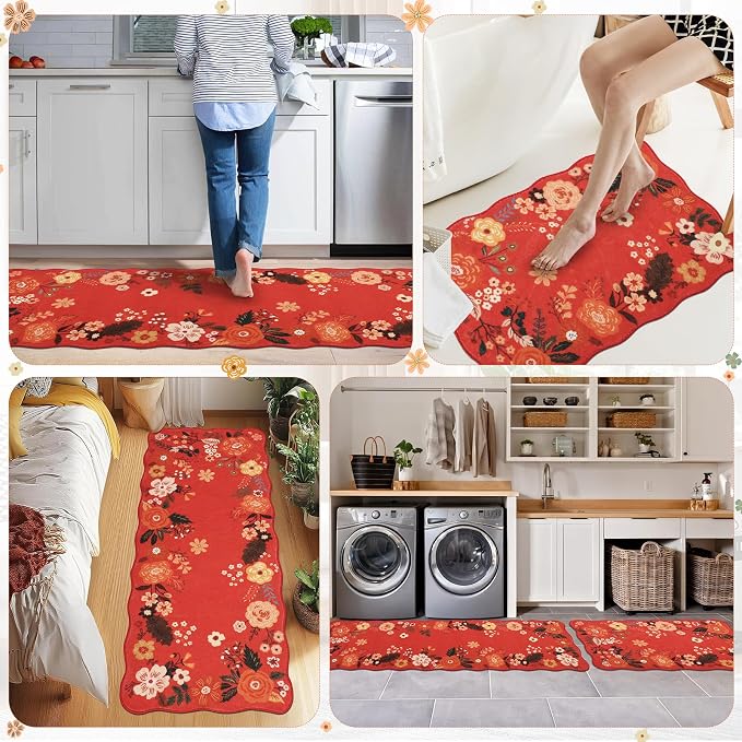 Kitchen Rug Mat Sets 3PC, Cushioned Anti Fatigue Mat Non Slip Washable Kitchens - Image 7