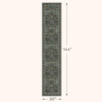 Dark Green 2'6"x12' Long Runner Rugs - Image 2