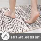 KUTA 3x5 Entryway Rug, Ultra Soft Distressed Geometric Print Throw Carpet - Image 7