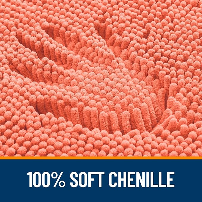 OLANLY Bathroom Rugs 34x21, Extra Soft Absorbent Chenille Bath Rugs, Rubber - Image 3