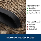 Smiry Front Door Mat Outside Entrance, Heavy Duty Sturdy Natural Rubber Doormat - Image 5