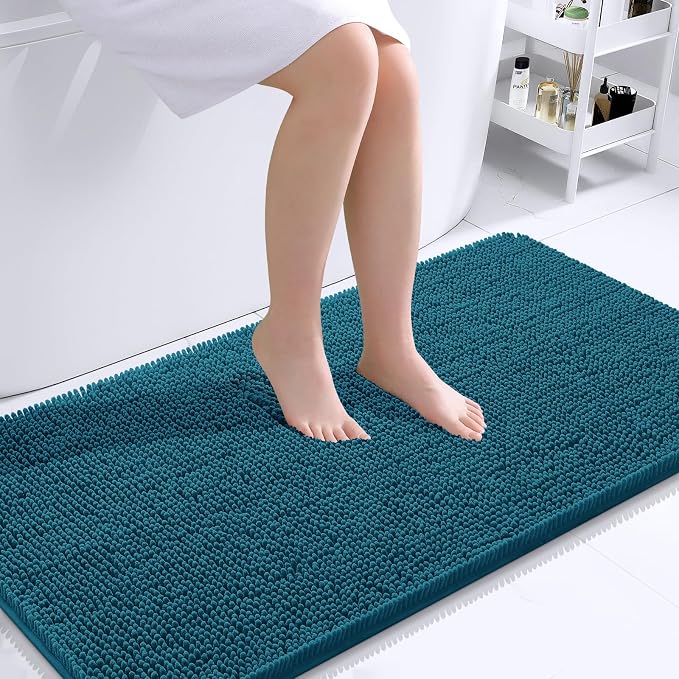 OLANLY Large Bathroom Rugs 40x24, Extra Soft Absorbent Chenille Bath Rugs by OLANLY