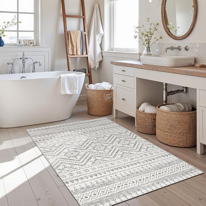 Miukiki 2x3 Entryway Rug Moroccan Washable Non Slip Indoor Floor Carpet - Image 7