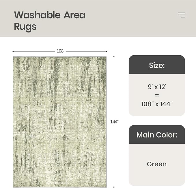 Valenrug Washable Rug 9x12 - Image 2