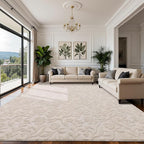 Vaukki 9x12 Area Rug for Living Room, Soft Fluffy Washable Modern Floral Indoor - Image 8