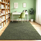 Macgace 3x5 Green Area Rug, Washable Shag Carpet, Kids Room Nursery Rugs - Image 3