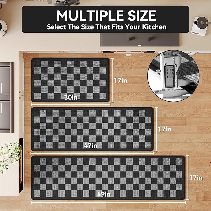 YDKGL Kitchen Mats for Floor, Super Absorbent Kitchen Rugs Non Slip Washable - Image 2