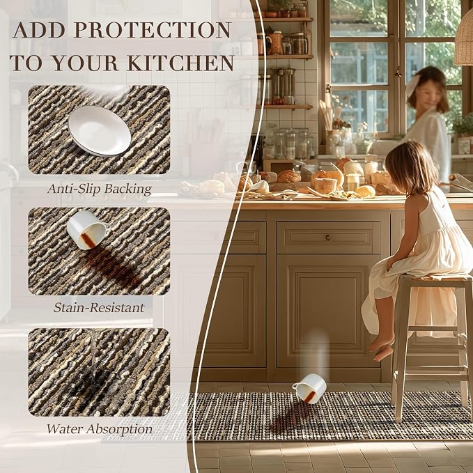 Kitchen Rugs Sets of 2-Non Slip Kitchen Mats - Image 4