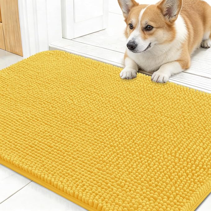 OLANLY Dog Door Mat for Muddy Paws 30x17, Absorbs Moisture and Dirt, Absorbent by OLANLY