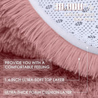 OLANLY Pale Pink Round Rugs for Bedroom - Image 7