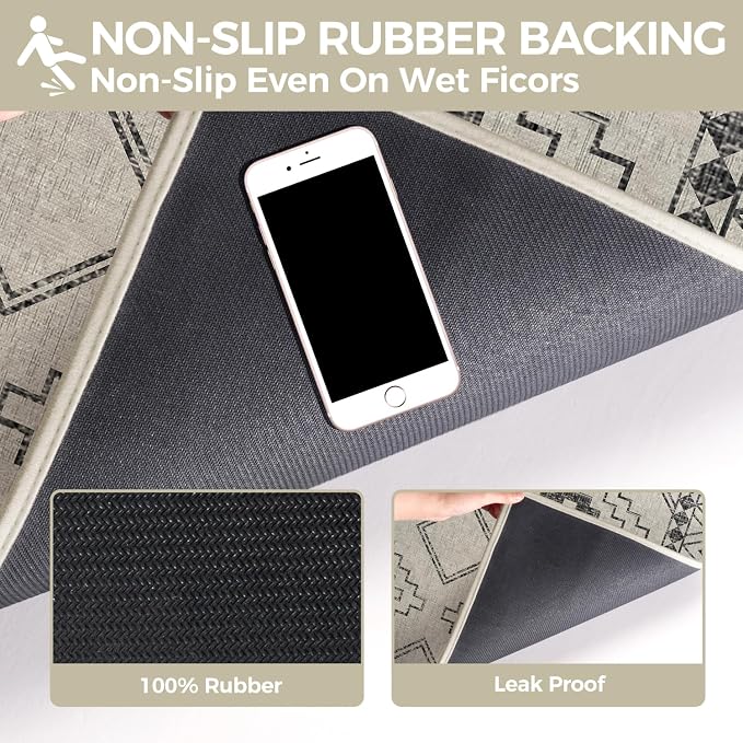 YDKGL Indoor Door Mat 20"x31", Non-Slip Rubber Backing Front Door Mats - Image 4