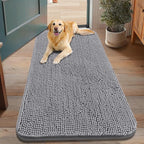 Smiry Dog Door Mat for Muddy Paws 48x30, Absorbent Dirt Trapper, Non-Slip by Smiry