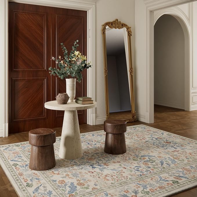 Washable Area Rugs for Living Room: 6x9 Bedroom Rug Vintage Area Rug Stain - Image 7