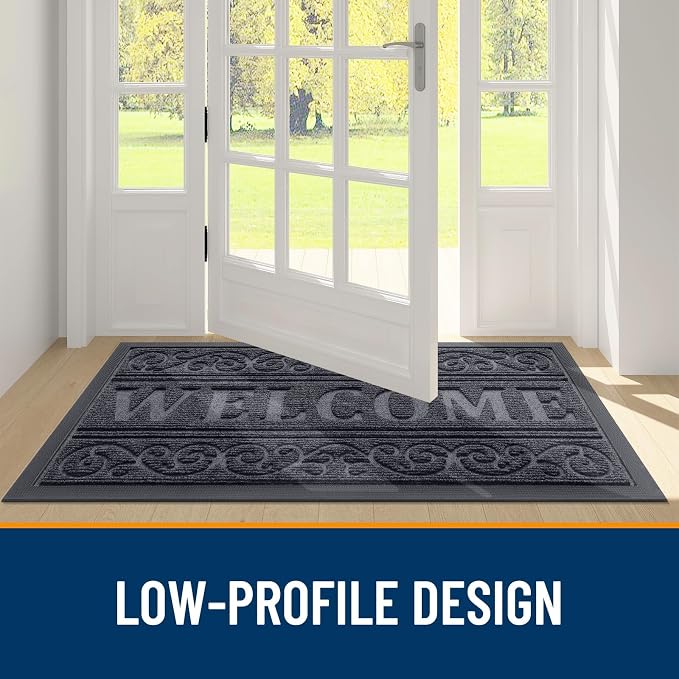 OLANLY Welcome Door Mat Indoor Outdoor Entrance, Heavy Duty Sturdy Front Door - Image 5