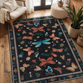 Rugxara 3x5 Rug for Entryway Bedroom, Floral Vintage Retro Boho Throw Rug by Rugxara