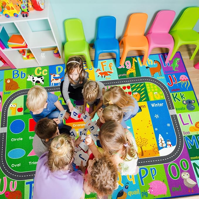 HOMORE Kids Educational Rug, 5x7 Kids Collection Area Rug - Image 2