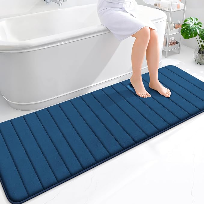 OLANLY Memory Foam Long Bathroom Rugs Runner 70x24, Super Soft Absorbent Bath by OLANLY