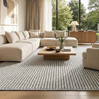 Faux Jute Area Rug 6'x9', Washable & Non-Slip, No Odor. Farmhouse Boho Style by Unknown