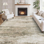 Washable Rug 6x9 Area Rugs for Living Room: Neutral Soft Rug Abstract Non Slip by LOSBULAKE