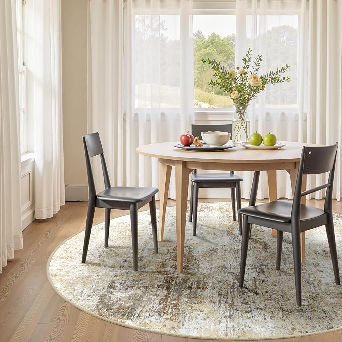 RELEANY Washable Area Rugs 6ft Non-Slip Modern Abstract Soft - Image 2