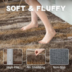 8x10 Shag Rugs for Living Room, Soft Fluffy Abstract Brown Fuzzy Large Area - Image 6