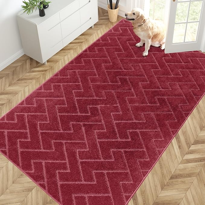 PURRUGS Easy Care Area Rug 4.5ft x 7ft, Non-Slip Machine Washable Entry Rug by PURRUGS