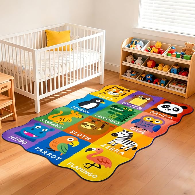 Kids Rugs for Playroom, 3x5 Feet Upgrade Ultra Non Slip Area Rug, Washable Play - Image 7