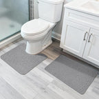 Bosap Bathroom Rugs Set 2 Pieces, Thin Bathroom Mats, Toilet Rugs, Quick Dry by BosapDirect