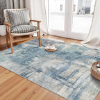 Abstract 3x5 Entryway Area Rugs: Machine Washable Anti-Slip Cozy Rug - Image 4