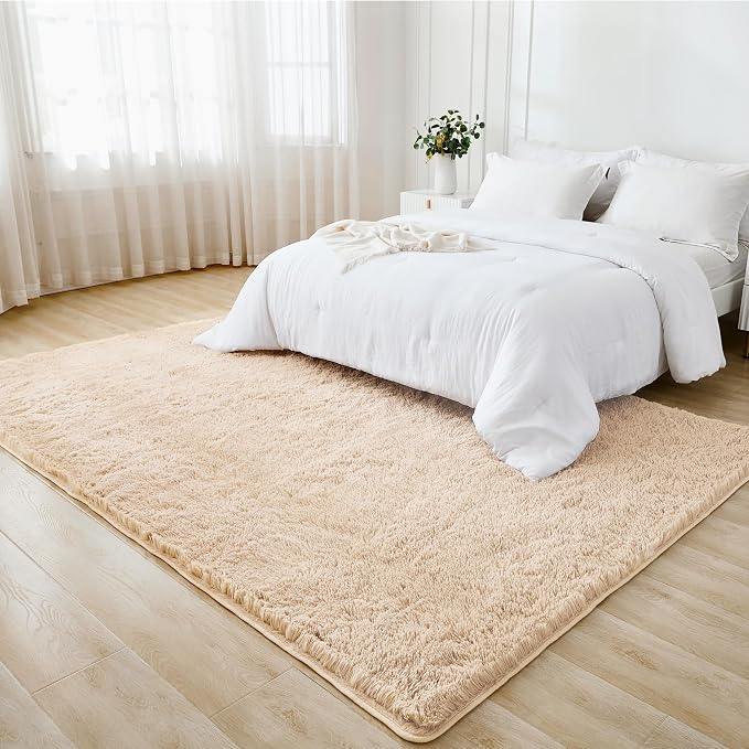 Litanika 8x10 Shag Area Rug for Living Room Bedroom, Non-Shedding Modern Indoor - Image 3