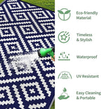 GENIMO Outdoor Rug for Patio Clearance, Reversible Plastic Camping Rugs - Image 5