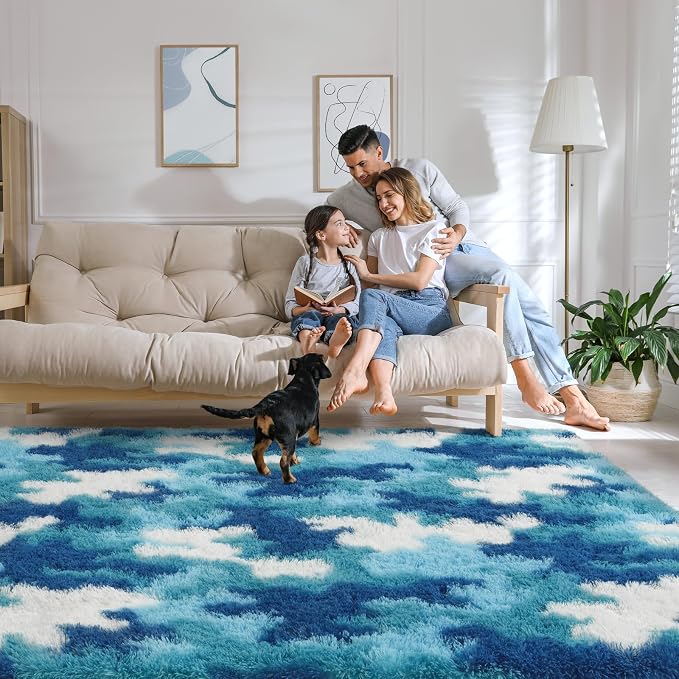 AROGAN Soft Fuzzy Kids Rugs for Girls Room Playroom 4x6 Feet, Fluffy Cute - Image 8