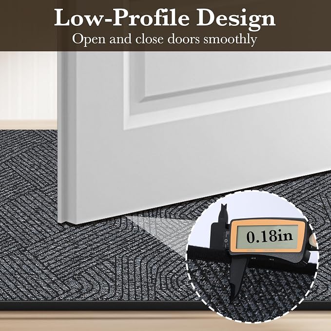 Indoor Door Mat 24"x36", Low-Profile Welcome Front Door Mat Indoor Entrance - Image 3