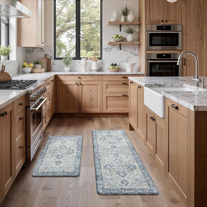 GENIMO Kitchen Mats for Floor 2PCs, Washable Anti Fatigue Mat for Cushioned - Image 6