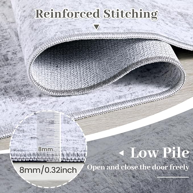 XLUEZ Area Rug 6x9 Living Room Rug, Machine Washable Vintage Distressed - Image 7