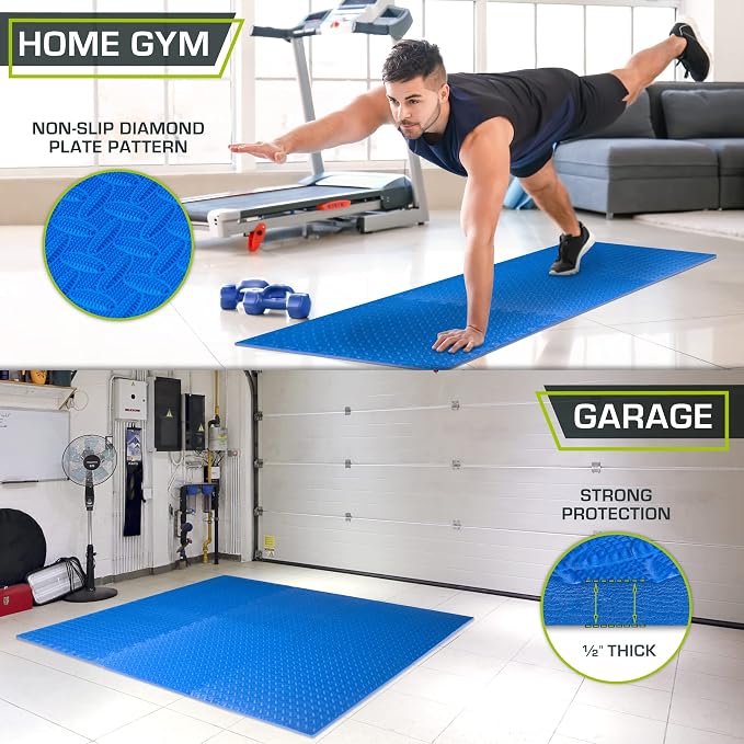 ProsourceFit Exercise Puzzle Mat ½-inch, EVA Interlocking Foam Floor Tiles - Image 3