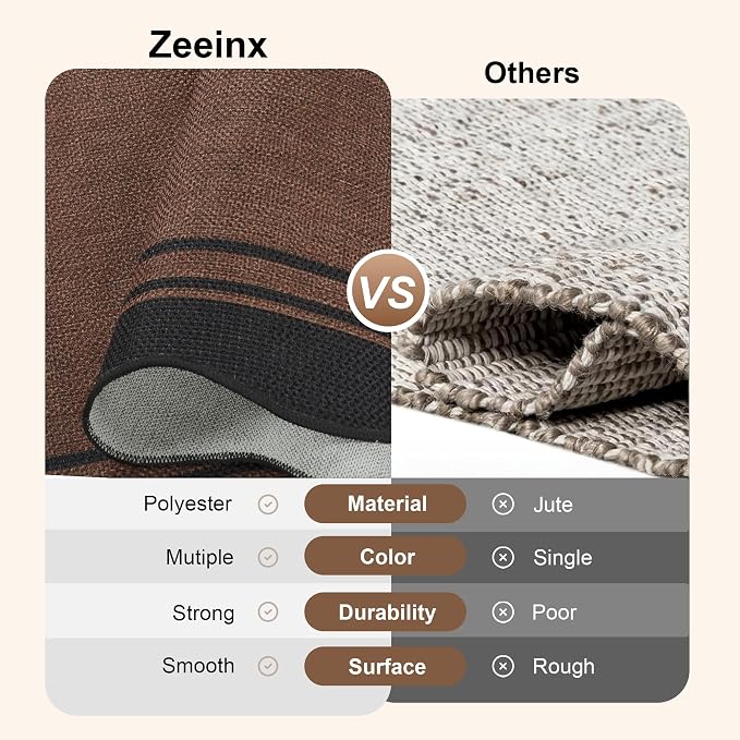 8x10 Scalloped Rug Easy Jute Washable Rug - Image 5
