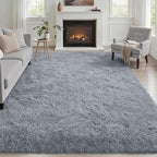 6x9 Area Rugs for Living Room Bedroom: Ultra Soft Fluffy Shag Rug Upgrade by Luxturiy