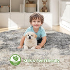 Round Rug Living Room Rugs: 10x10 Washable Circle Large Abstract Modern Soft - Image 5