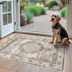 Washable Area Rugs 2x3 Entryway: Soft Ultra Thin Low Pile Mat Machine Washable by YOUFORTONG