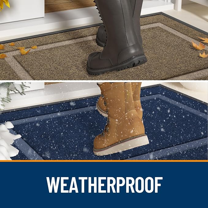 OLANLY Front Door Mat Indoor Outdoor Entrance, Waterproof All-Season, - Image 2