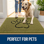 OLANLY Dog Door Mat for Muddy Paws 30x20, Paw Print Design, Absorbs Moisture - Image 6