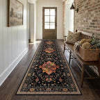RELEANY Area Rugs Runner 2'6"x8' Washable Non-Slip, Floral Vintage Distress - Image 2