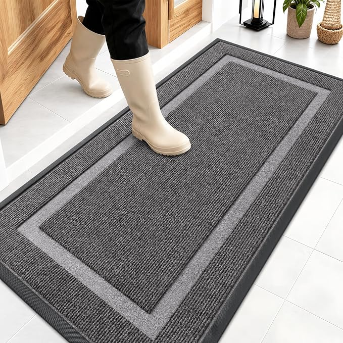 OLANLY Front Door Mat Indoor Outdoor Entrance, Waterproof All-Season, by OLANLY