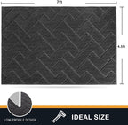 PURRUGS Easy Care Area Rug 4.5ft x 7ft, Non-Slip Machine Washable Door Mat - Image 2