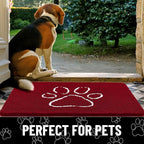 Smiry Dog Door Mat for Muddy Paws, Absorbent Dirt Trapper Non Slip Quick Dry - Image 3