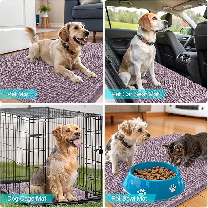 OLANLY Dog Door Mat for Muddy Paws 54x32, Absorbs Moisture and Dirt, Absorbent - Image 7