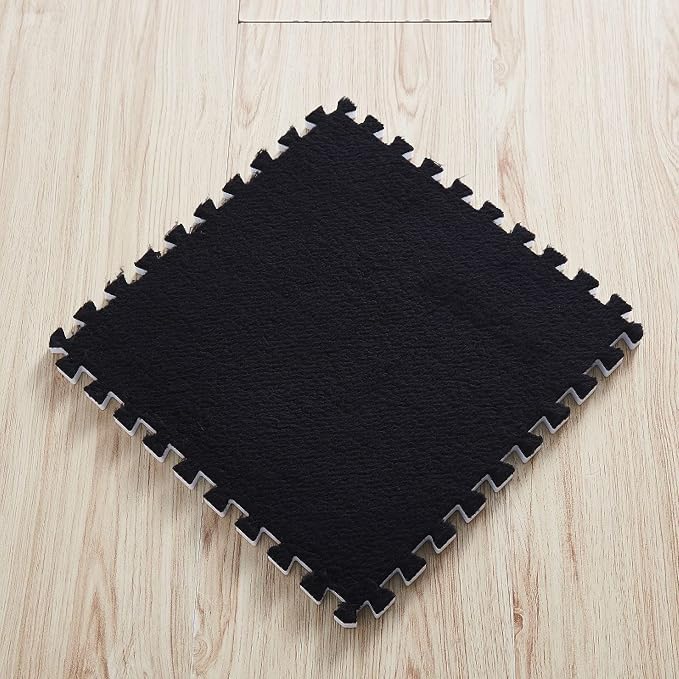 Smabee Interlocking Carpet Shaggy Soft EVA Foam Mats Fluffy Area Rugs - Image 3