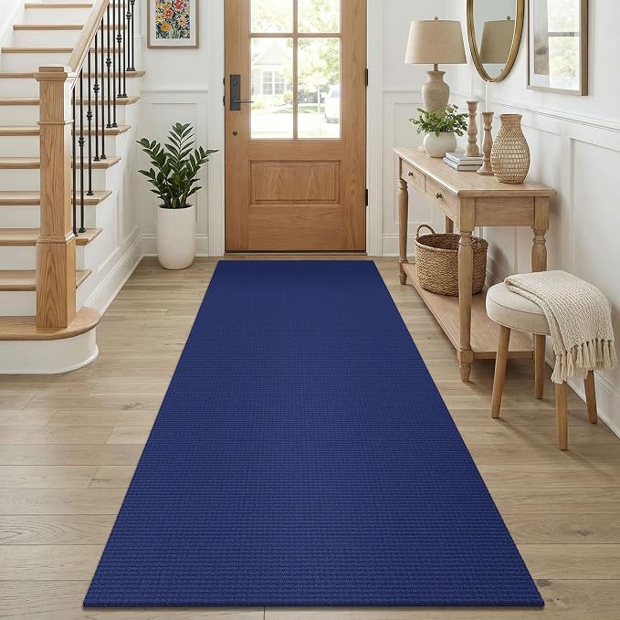 KOZYFLY Cotton Runners for Hallway 3x8, Wide Washable Runner Rug, Woven Non by KOZYFLY