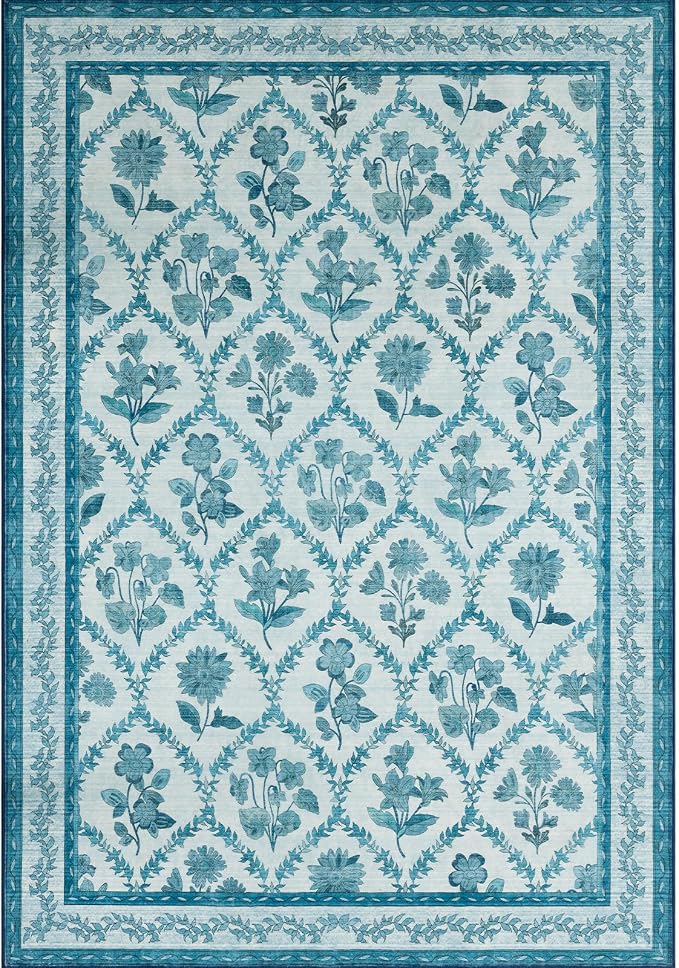 LIANLAM Checkered Rug 9x12 Area Rugs - Image 9
